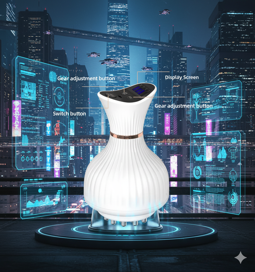 Household meridians brush whole body rub abdomen slimming belly electric meridians brush five lines meridians dredging trument heating trument SHOP
