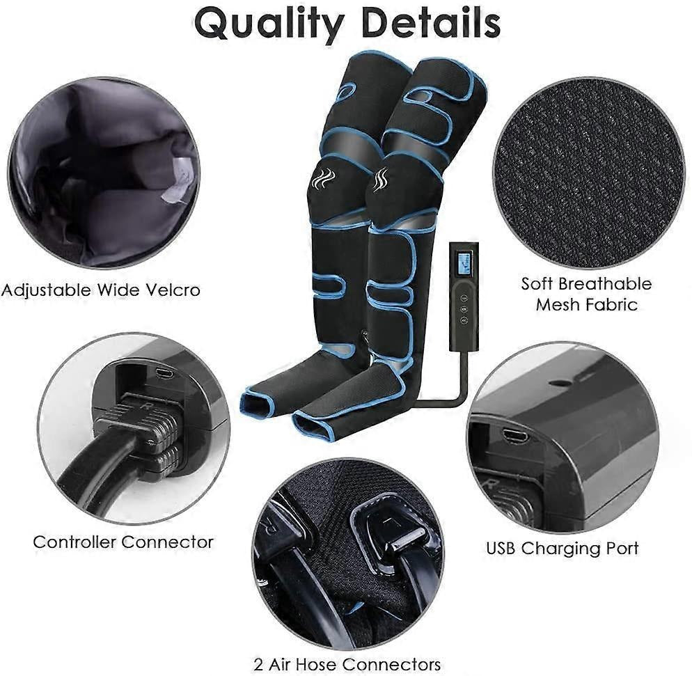 Leg Massager with Knee Heating and Air Compression Therapy for Enhanced Leg Wellness