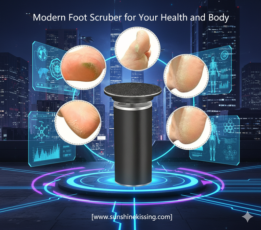 The new electric foot scrubber for removing dead skin and calluses from the feet and soles, a foot care machine pedicure device Health
